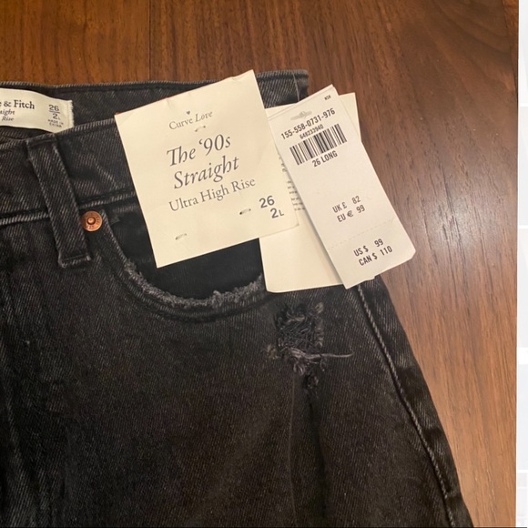 Brand new Abercrombie 90 ultra high rise vintage style jeans - Picture 7 of 7
